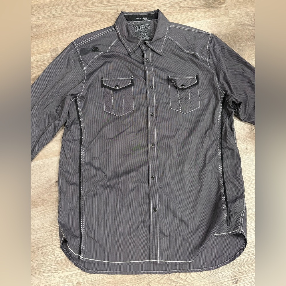 ROAR Long Sleeve Shirt BKE Affliction Buckle Large